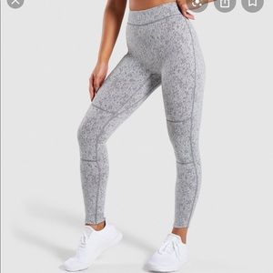 Gymshark Fleur Texture Leggings - Charcoal Marl